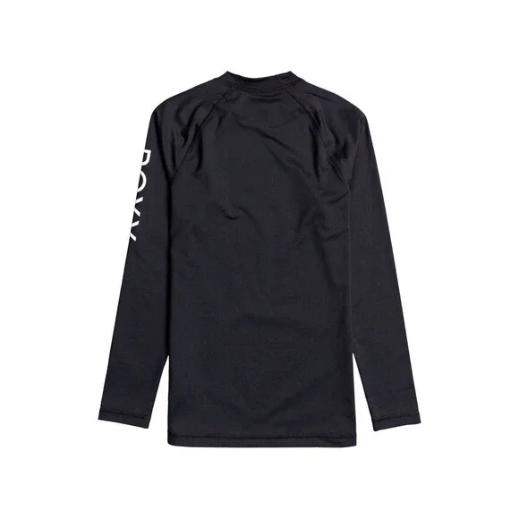 Roxy Whole Hearted Rashguard Women's Medium Black Long Sleeve Swimwear DSGL371 - Picture 11 of 12